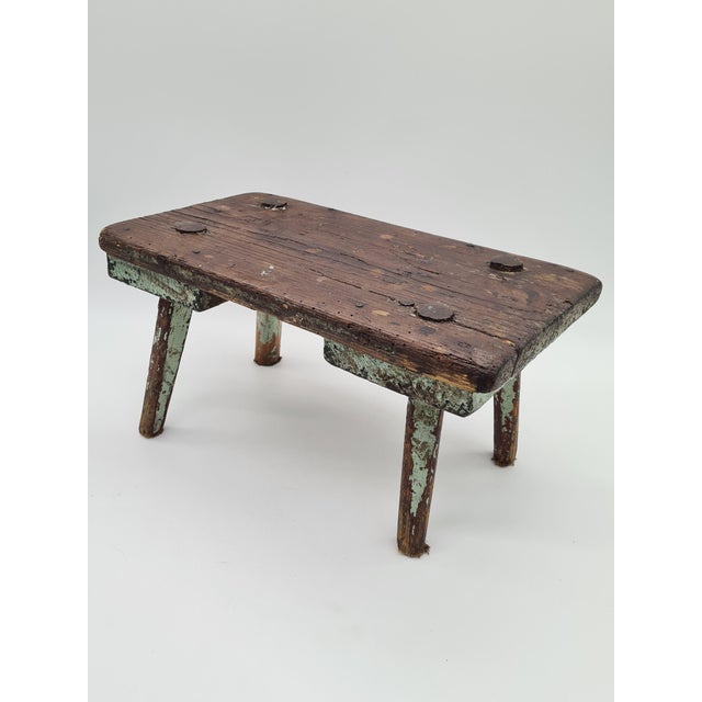Wood Vintage Swedish Country Stool, 1950s For Sale - Image 7 of 7