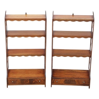 Vintage Mahogany Bookcases, 1980s, Set of 2 For Sale