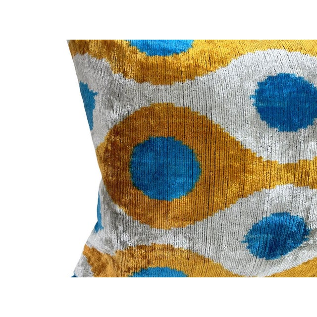 Velvet Silk Cushion Cover with Evil Eye Design, 2000s For Sale - Image 6 of 11