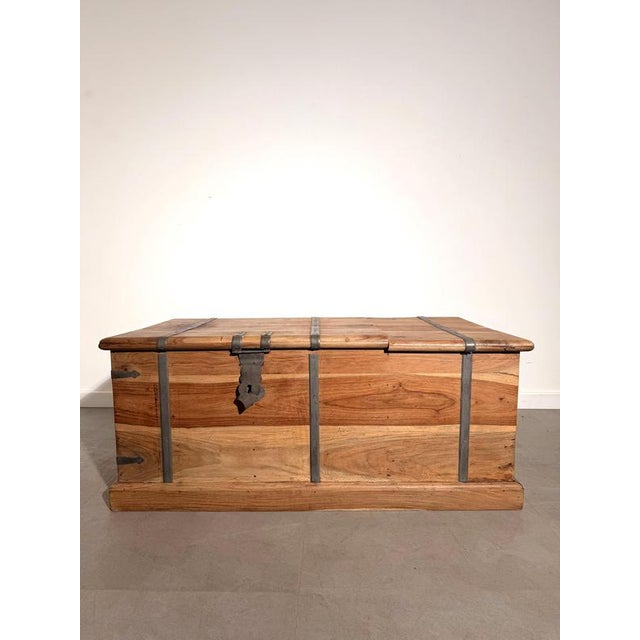 Teak Storage Chest with Integrated Wine Rack For Sale - Image 3 of 7