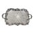Mid to Late 19th Century Birmingham Silver Company Extra Large Footed Butlers Serving Tray With Handles For Sale