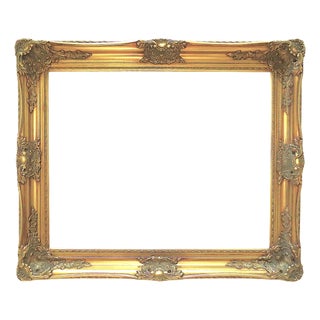 Ornate Gilt Wood Picture Frame Fits 24" X 30" Rabbet Opening For Sale
