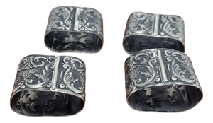 Pre-War Plated Napkin Holders, 1890s, Set of 4