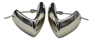 The Bavenos: Ladies Polished 14K White Gold Drop Earrings, 2 Pieces