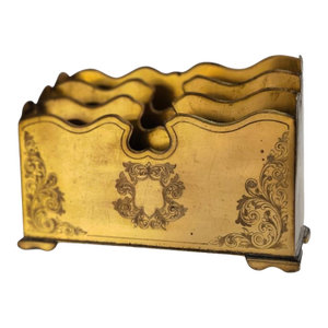 Mid 19th Century Ornate English Gilt Bronze Letter Box