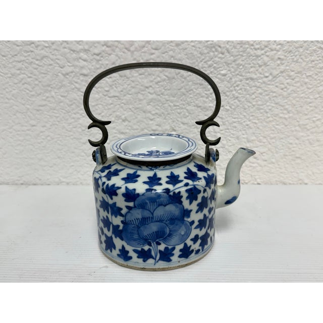 Early 20th Century Early 20th Century Chinese Export Blue & White Porcelain Teapots, Set of Four For Sale - Image 5 of 12