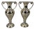 Handcrafted 800 Silver Amphora Vases, 20th Century, Set of 2 For Sale