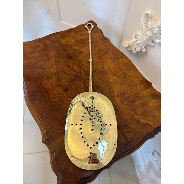 Metal Antique Victorian Brass Chestnut Roaster, 1860s For Sale - Image 7 of 8