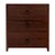 Spritely Home Accent Furniture Lark 25 in. W Wood 3 Drawer Nightstand, Walnut For Sale - Image 4 of 8