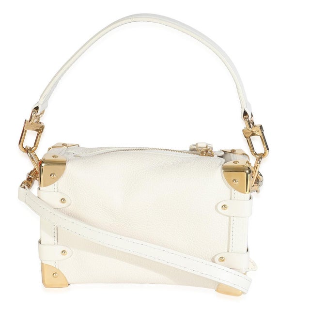 Louis Vuitton Chalk Grained Calfskin Side Trunk PM For Sale - Image 4 of 9