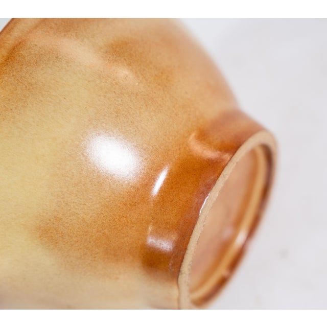 Ceramic bowl in orange / yellow colors from the 1960s.