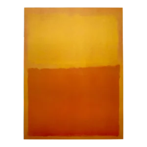 Mark Rothko Vintage 1990's Abstract Expressionist Offset Lithograph Art Print " Orange and Yellow " 1956