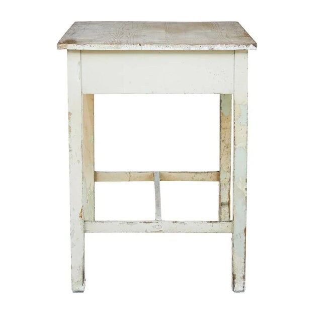 19th Century painted pine side table circa 1890. Multi functional swedish pine occasional table. Many uses around the home...