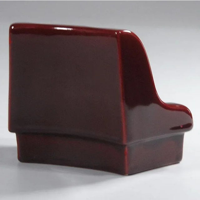 Red Italian Ceramic Pipe Stand from SC3, 1970s For Sale - Image 8 of 11