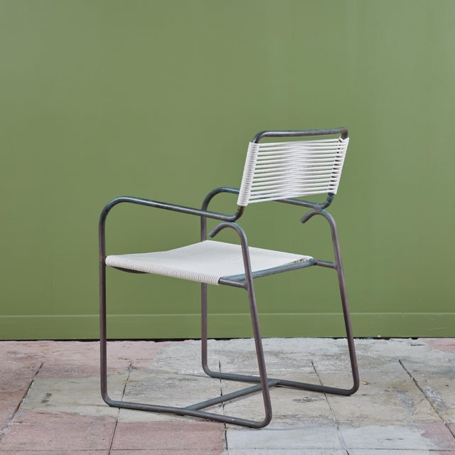 1950s 1950s Walter Lamb for Brown Jordan Bronze Patio Dining Armchair, Attributed For Sale - Image 5 of 12