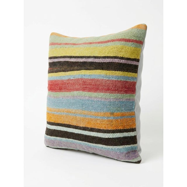 Mid-Century Modern Hand Woven Kilim Pillow Cover 16'' X 16'' For Sale - Image 3 of 4