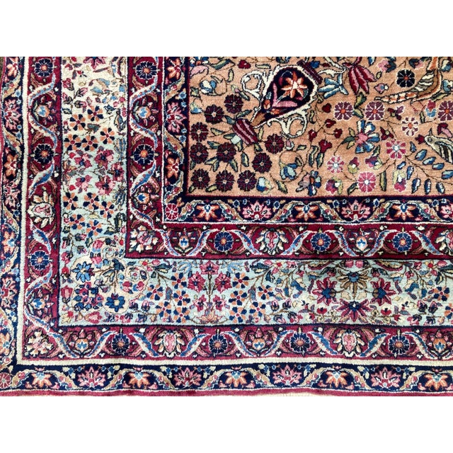 Antique Kirman Lavar Rug in Wool, 1890s For Sale - Image 4 of 18