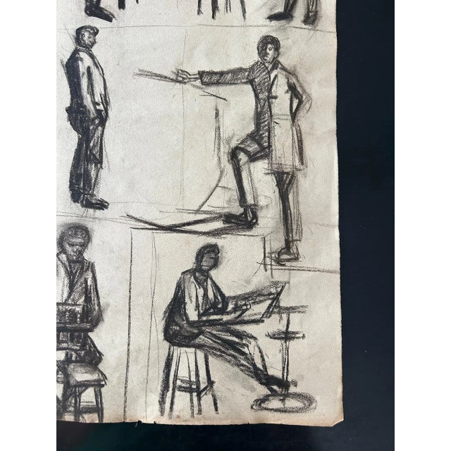 3 Sketches, December 1924, Charcoal on Paper, Set of 3 For Sale - Image 12 of 17