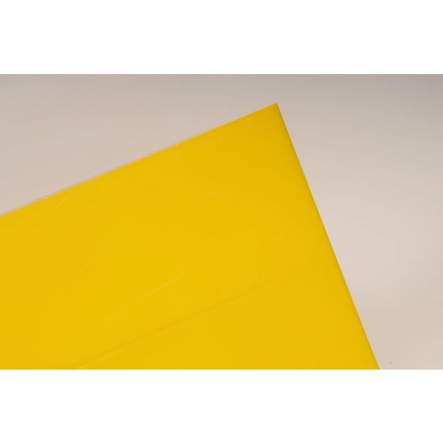 Vintage Yellow Acrylic Storage Cube With Three White Drawers After Joe Colombo For Sale - Image 16 of 18