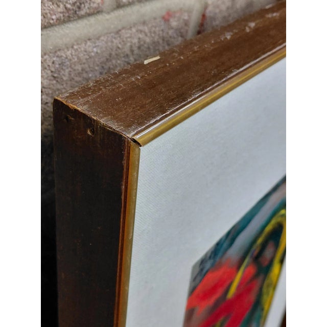 Signed J. Akston "Rendezvous With the Moon, 1974" Enamel and Acrylic For Sale - Image 10 of 10