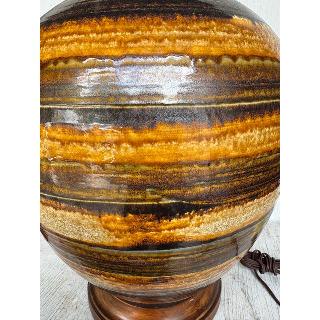 Mid-Century Modern Giant Vintage Mid Century Modern Ball Table Lamp For Sale - Image 3 of 10