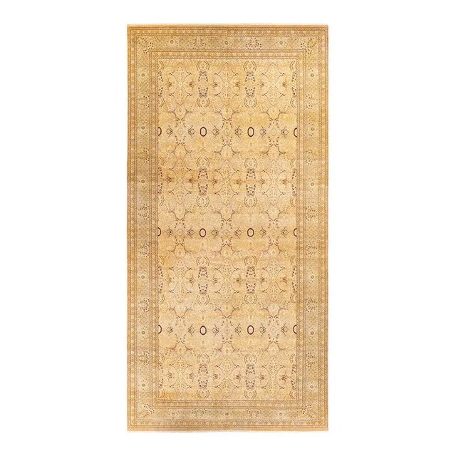Mogul Collection Hand-Knotted Area Rug - Beige 8' 1" x 16' 10" For Sale - Image 4 of 4