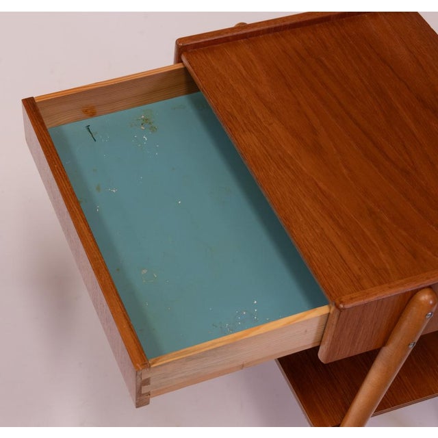 Brown Mid-Century Swedish Teak Bedside Tables from Carlström & Co, 1960s, Set of 2 For Sale - Image 8 of 17