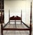 Chippendale Vintage King Size Universal Furniture Chippendale Carved Four Poster Rice Bed For Sale - Image 3 of 11