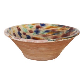Large Vintage Spanish Glazed Bowl, 1920s For Sale