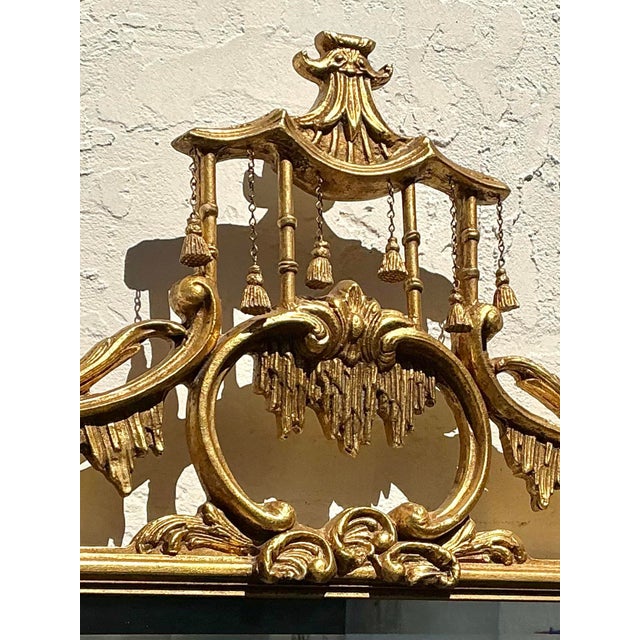 Vintage Gilt Tipped Pagoda Mirrors - A Pair For Sale - Image 4 of 12