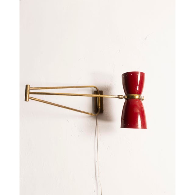 Adjustable Wall Lamp attributed to Robert Mathieu, France, 1950s For Sale - Image 4 of 10
