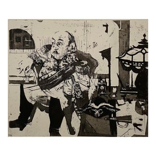 Jack Levine, Jack Levine American Modernist Social Realist Wpa Artist Aquatint Etching For Sale