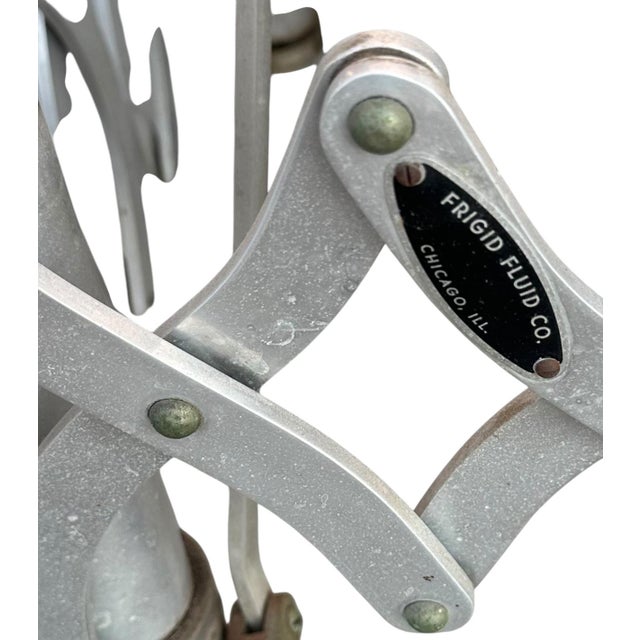 Industrial Chic Aluminum Casket Trolly Cocktail Table Base For Sale In Los Angeles - Image 6 of 7