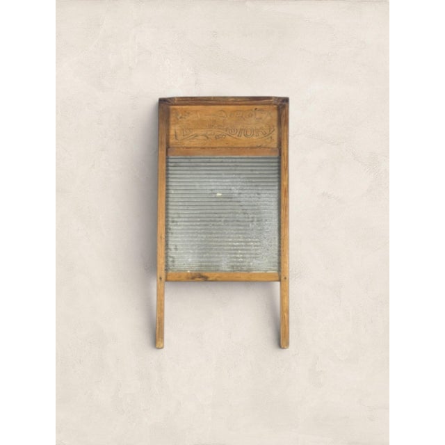 Antique English Metal Washboard For Sale - Image 4 of 4