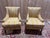 Wood Napoleon III Wingback Armchairs in Multicoloured Striped Velvet, Set of 2 For Sale - Image 7 of 7
