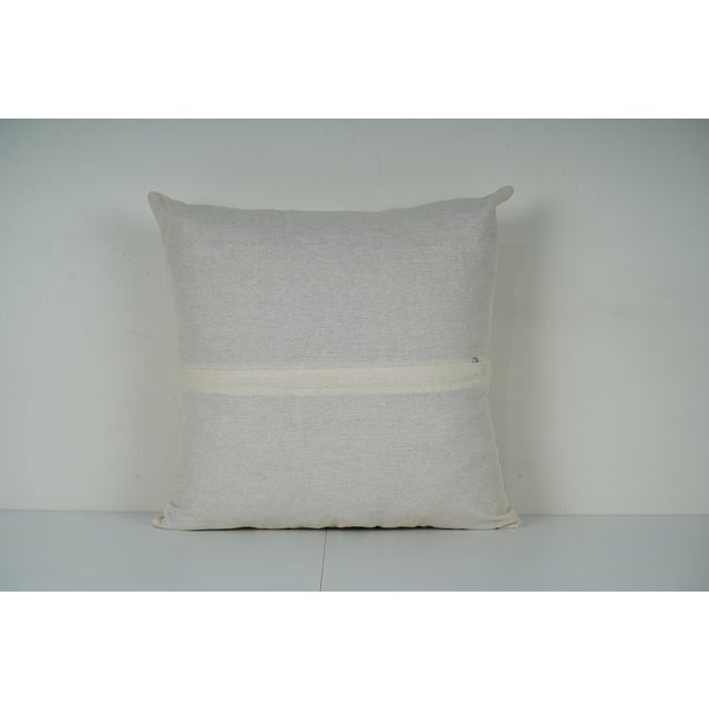 Hand Embroidered Turtle Suzani Pillow Cover, Uzbek Cotton Cushion (18''x18'') For Sale In New York - Image 6 of 6