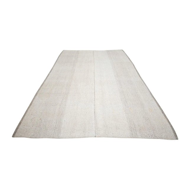 Handwoven vintage modern kilim rug from Adana region of Turkey. Approximately 55-65 years old. In very good condition.