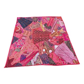 Vintage Indian Ladakh Boho Patchwork Bedsheet, 1980s For Sale