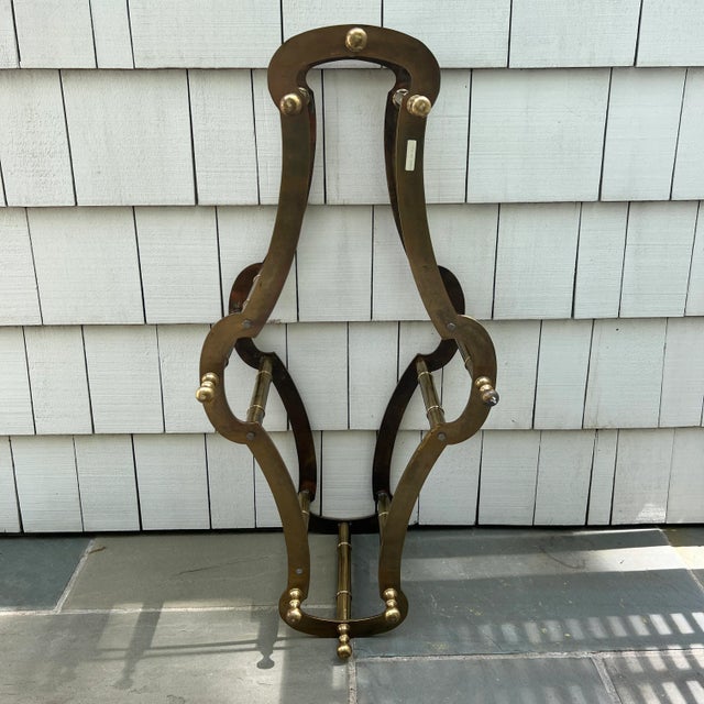 Metal 1970s Vintage Brass and Glass Racetrack Coffee Table by Bernhard Rohne for Mastercraft, Made in Italy For Sale - Image 7 of 13