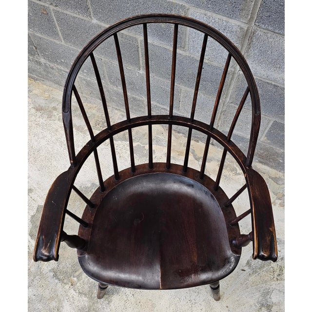 Late 19th Century Windsor Saddle Seat Armchair For Sale - Image 4 of 6