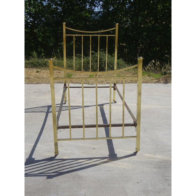 Antique Bed in Gilt Brass, 1890s For Sale - Image 9 of 18