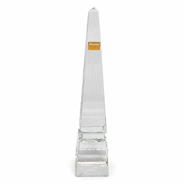 Glass Luxor Obelisk by Thomas Bastide for Baccarat For Sale - Image 7 of 8