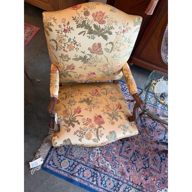 Rococo Pair of Antique French Louis XV Carved Walnut Bergère Armchairs For Sale - Image 3 of 11