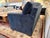 Blue Crate & Barrel Axis Sofa, Midnight Chenille For Sale - Image 8 of 11