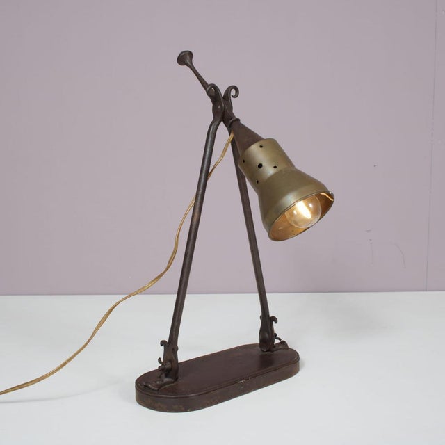 Brutalist Style Desk Lamp, Netherlands, 1950s For Sale - Image 15 of 16