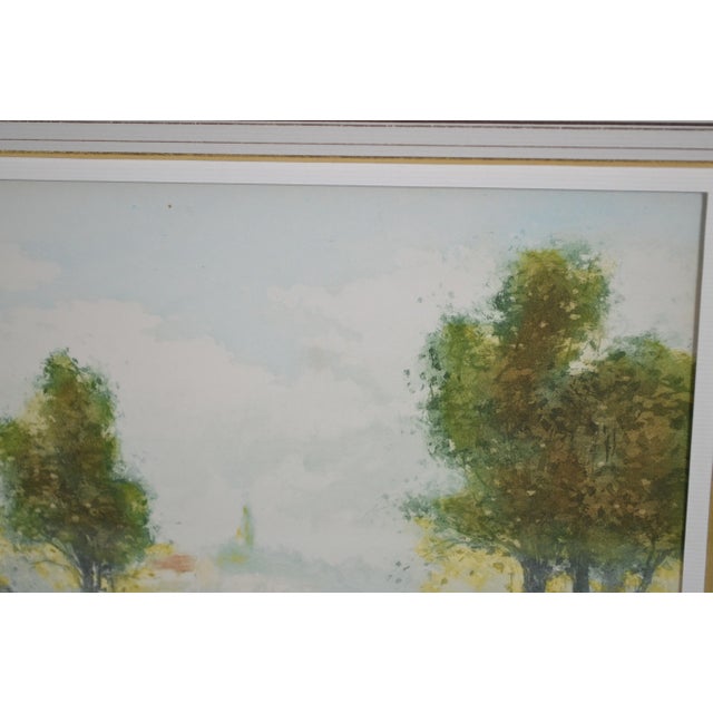 Manuel Robbe (1872-1936) "River Landscape" Aquatint, Color Print, Signed For Sale - Image 9 of 12