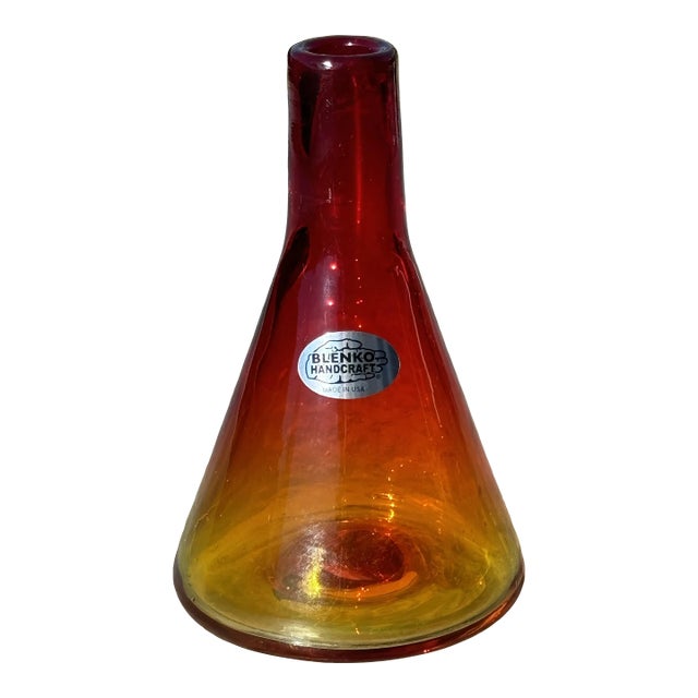 Blenko Amberina Bud Vase For Sale
