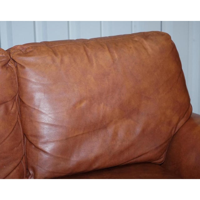 Tan Leather Cordoba Two-Seater Sofa from Tetrad For Sale - Image 9 of 18