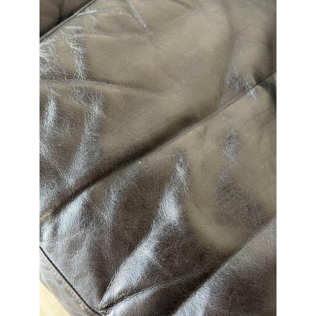 Black Black Leather Loveseat Mid-Century Modern 1960s For Sale - Image 8 of 11