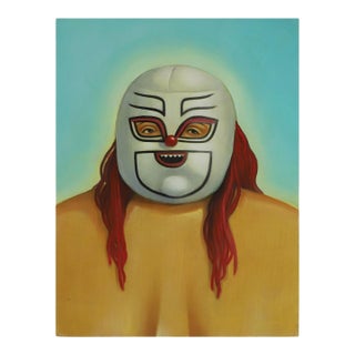 1970s Mexican Wrestler Painting For Sale